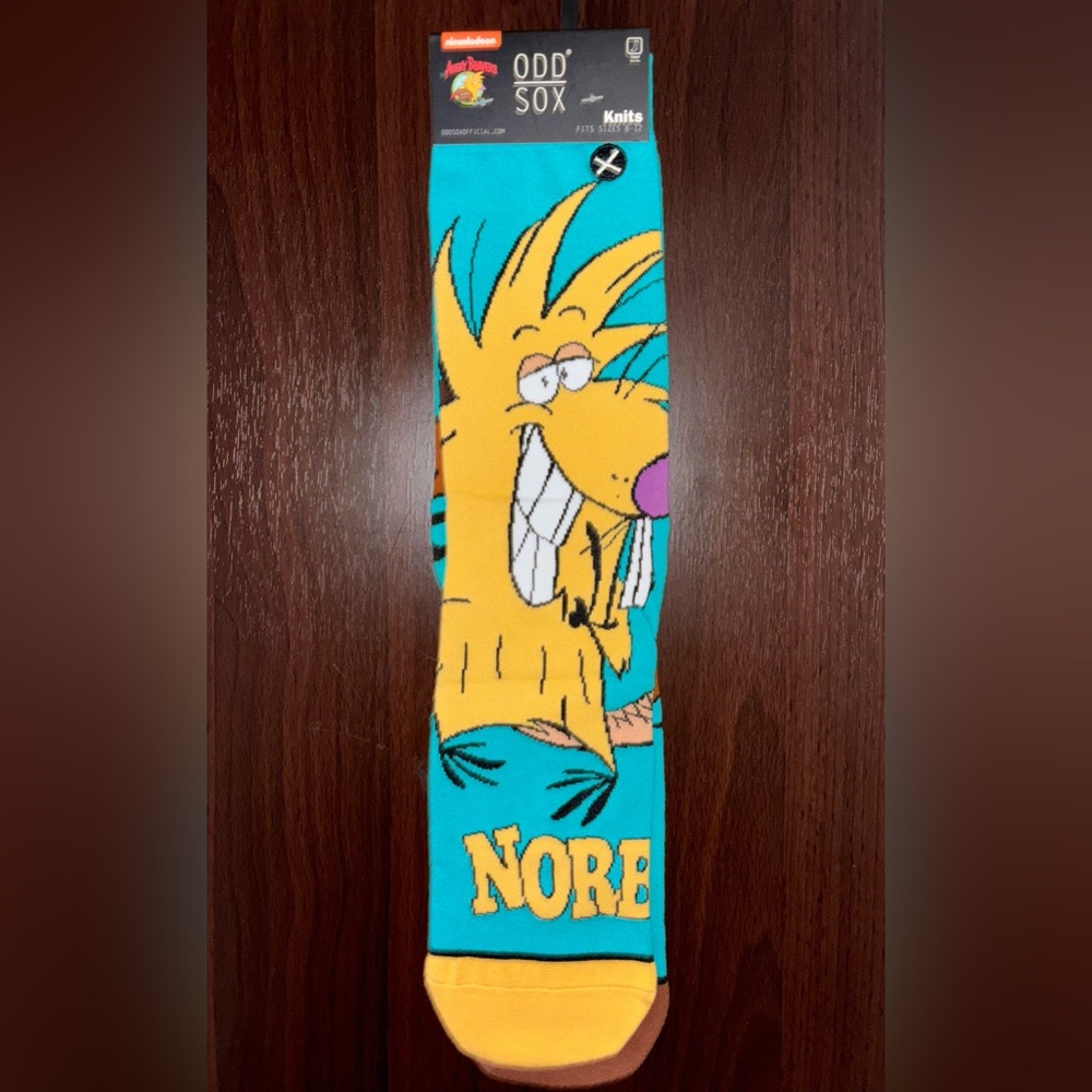 ANGRY BEAVERS ODD SOX NOVELTY CREW SOCKS NWT MEN’S SHOE SIZE 8-12
